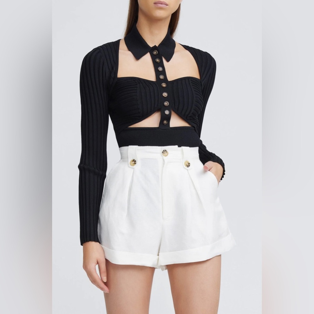 SIGNIFICANT OTHER DELTA CUTOUT KNIT TOP sz 4